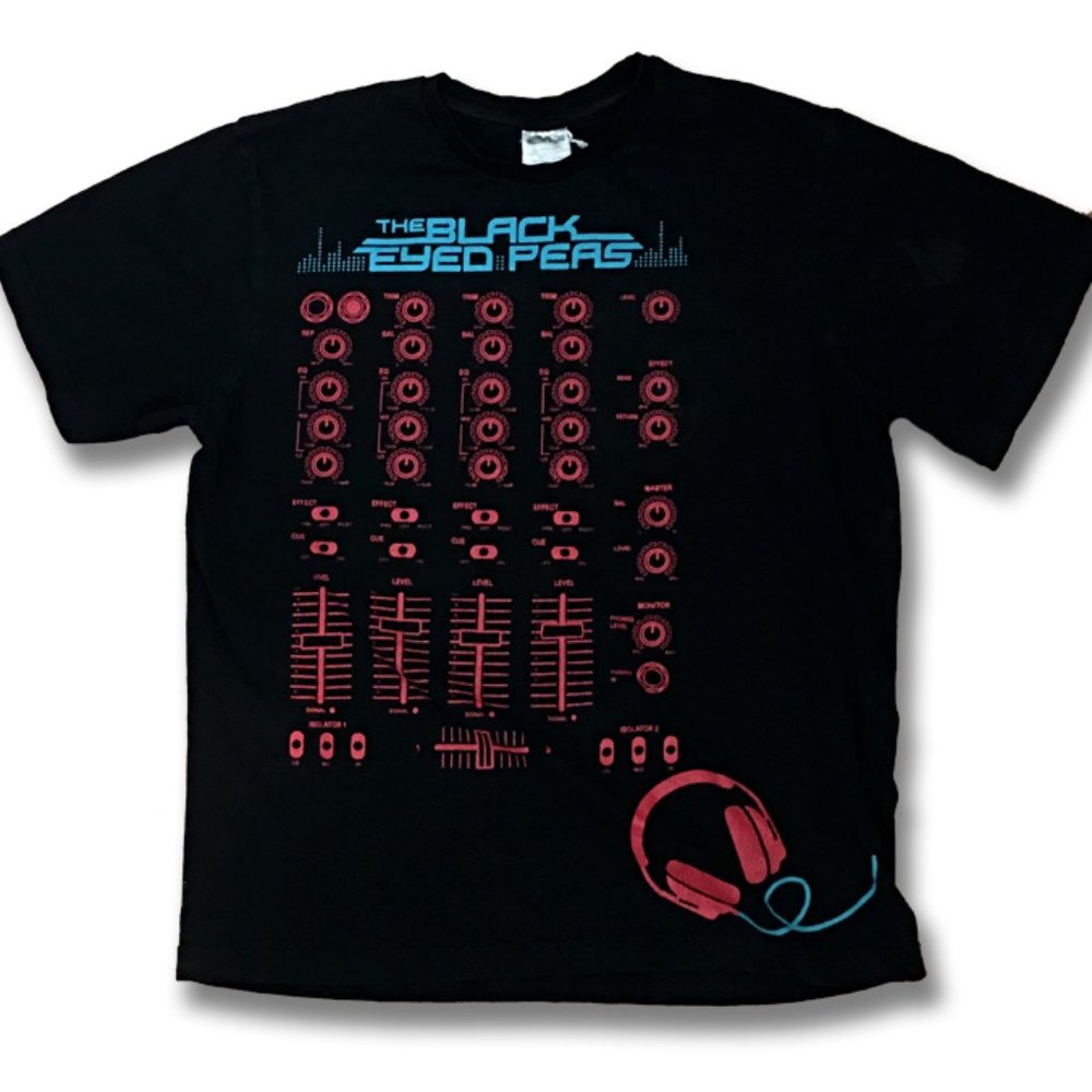 THE BLACK EYED PEAS - SOUND, MIXING BOARD CONCERT TOUR T-SHIRT / SZ. M